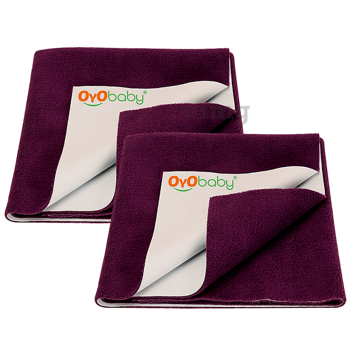 Oyo Baby Waterproof Bed Protector Dry Sheet Small Plum