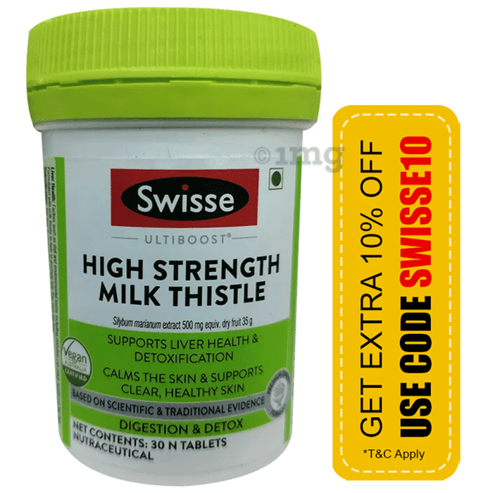 Swisse Ultiboost High Strength Milk Thistle 500mg Tablet for Liver & Stomach Care