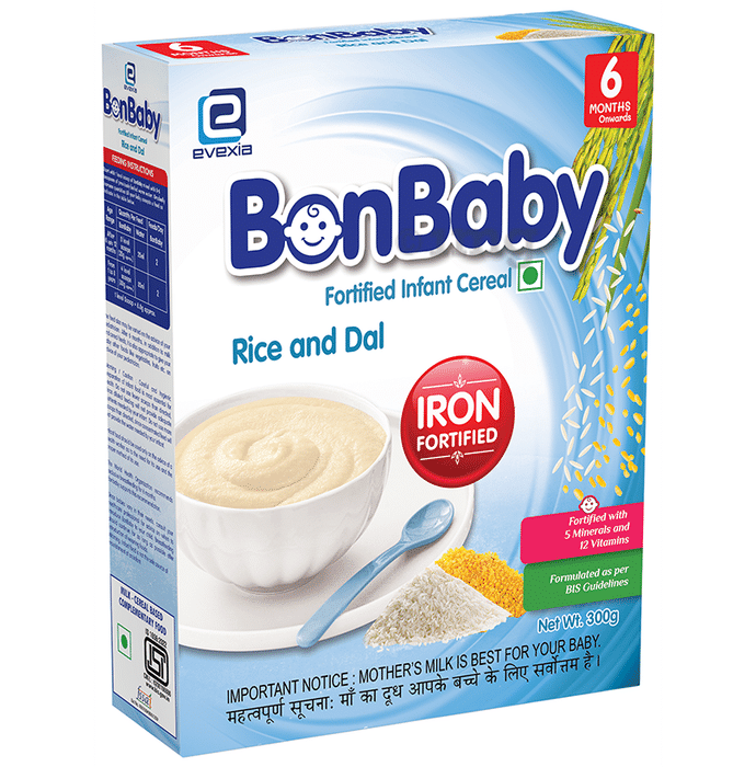 Evexia Bonbaby Fortified Infant Cereal (6 Month Onwards) | Rice and Dal