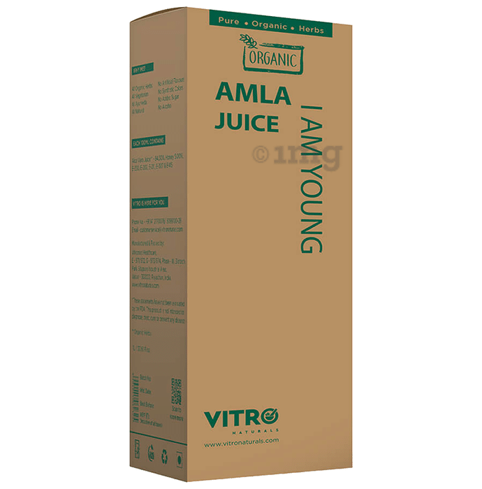 Vitro Naturals Organic I Am Young Amla Juice Prevents Hair Loss, Anti-ageing