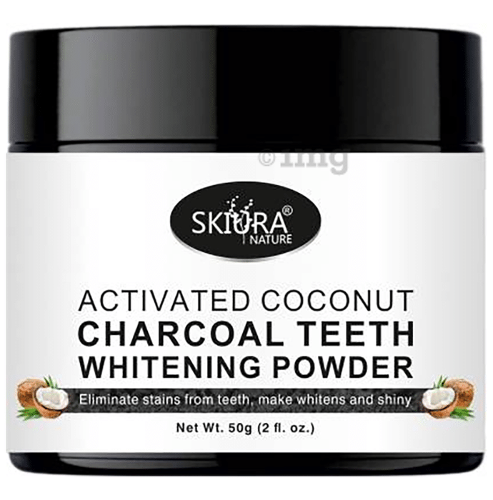 Skiura Nature Activated Coconut Charcoal Teeth Whitening Powder