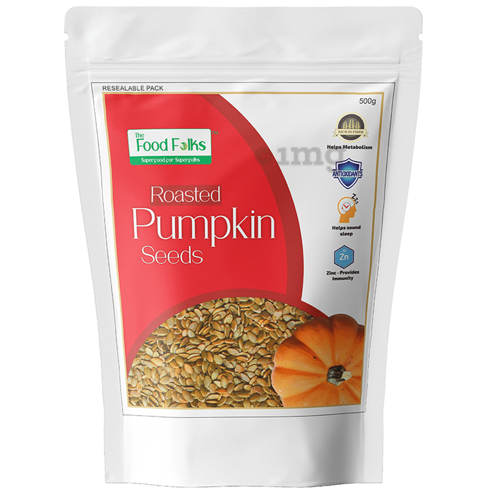 The Food Folks Roasted Pumpkin Seeds Buy packet of 500.0 gm Seeds at