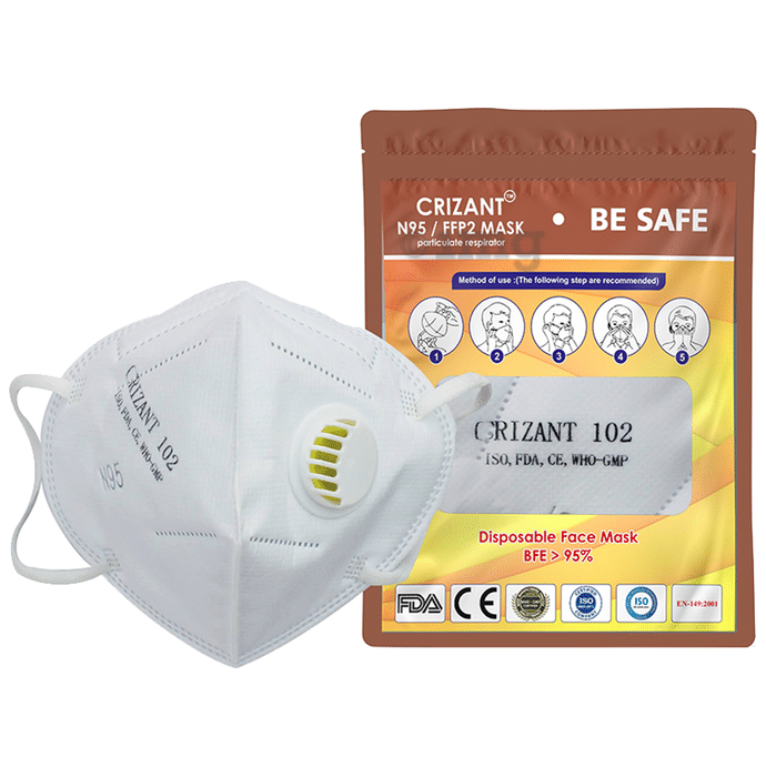 Crizant 102 N95 FFP2 Niosh Standard Mask with Exhalation Valve