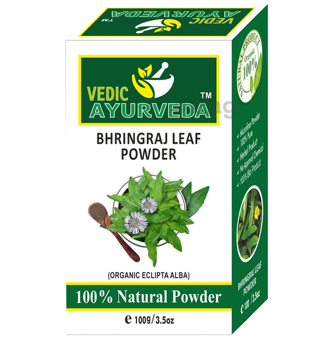 Vedic Ayurveda Combo Pack of Bhringraj Leaf Powder & Neem Powder (100gm Each)