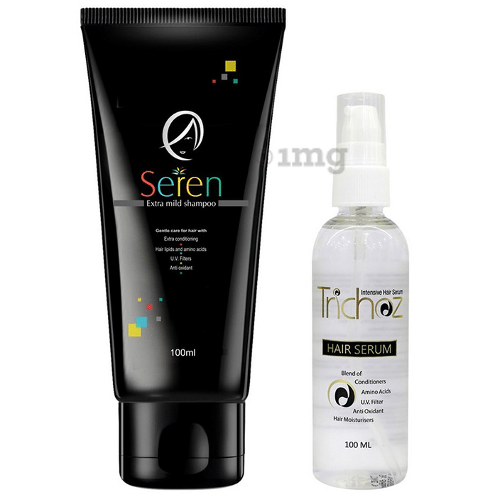 Ethicare Remedies Combo Pack of Seren Extra Mild Shampoo 100ml & Trichoz Intensive Hair Serum 100ml