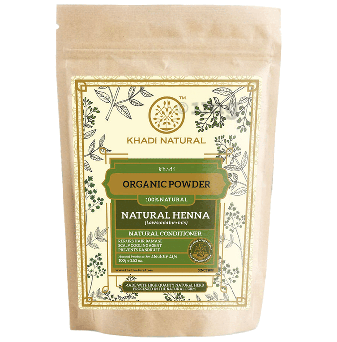 Khadi Naturals Organic Natural Henna Powder