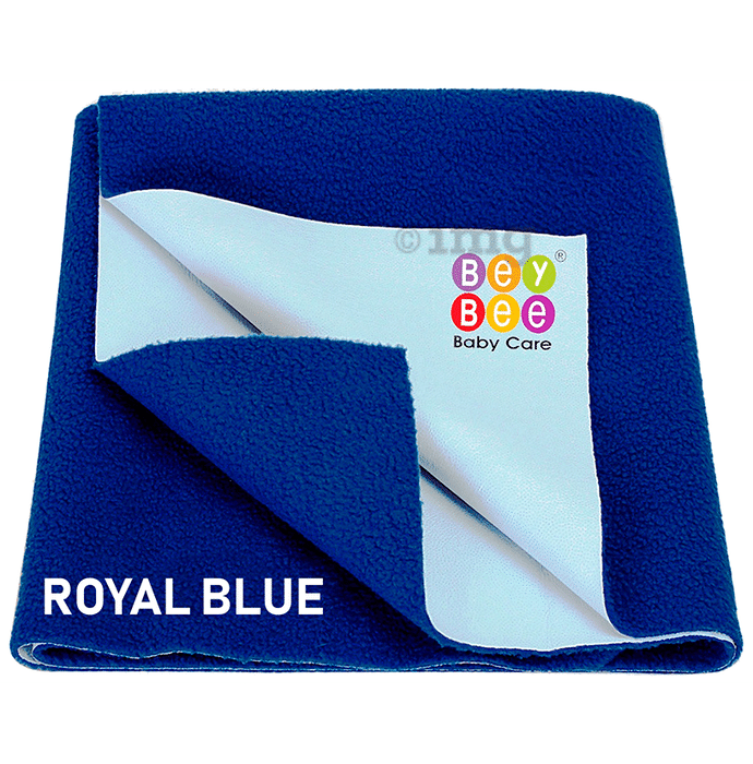 Bey Bee Waterproof Mattress Protector Sheet for Babies and Adults (140cm X 100cm) Large Royal Blue