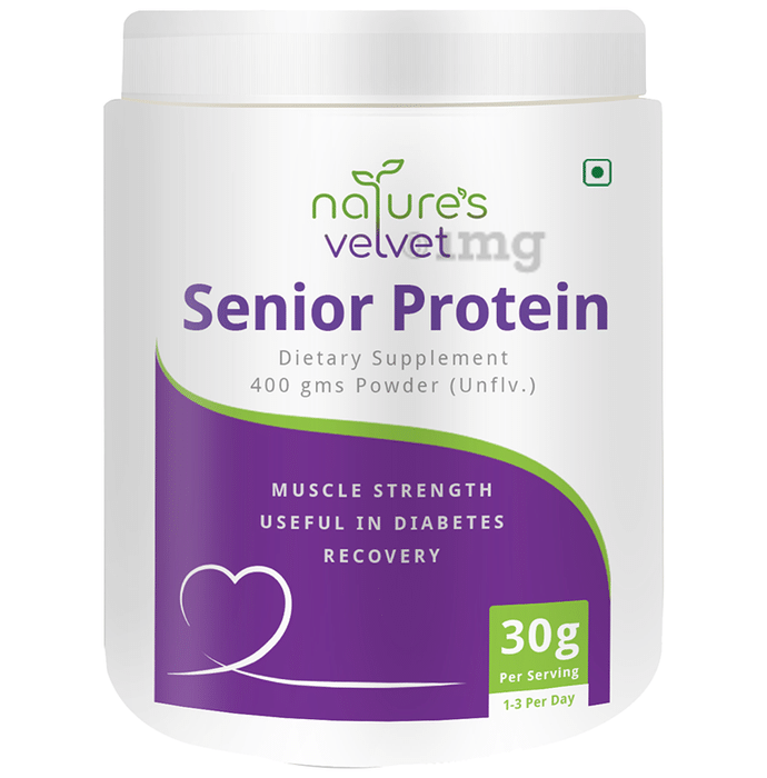 Nature's Velvet Senior Protein for Muscle Strength & Diabetes Recovery | Unflavoured Powder