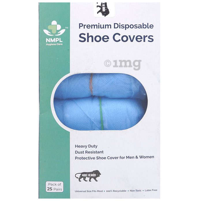 NMPL Hygiene Care Premium Disposable Shoe Cover Blue