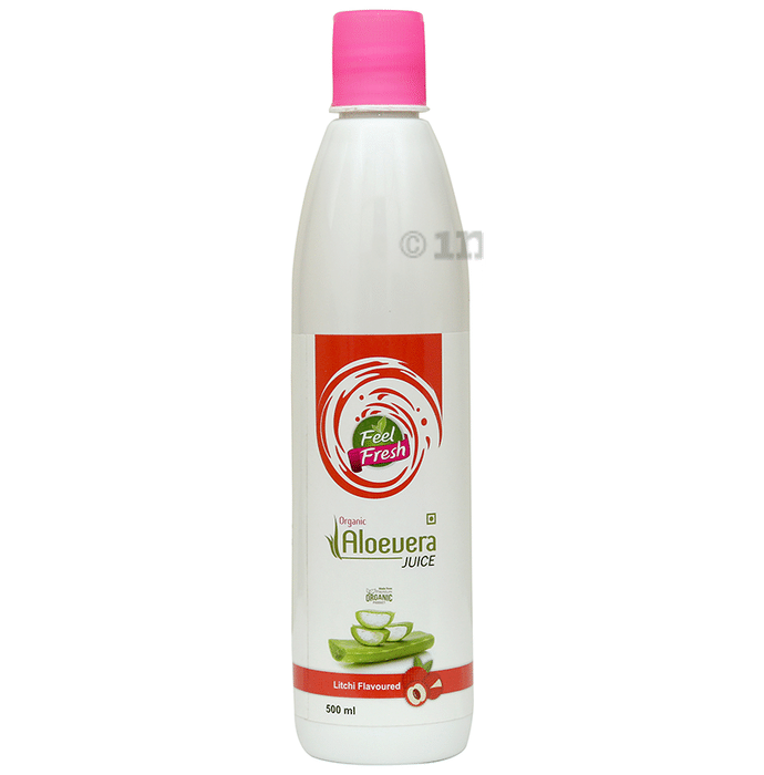 Feel Fresh Organic Aloevera Juice Litchi