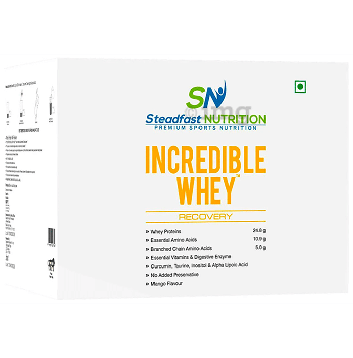 Steadfast Nutrition Incredible Whey Recovery Sachet (35gm Each) Mango