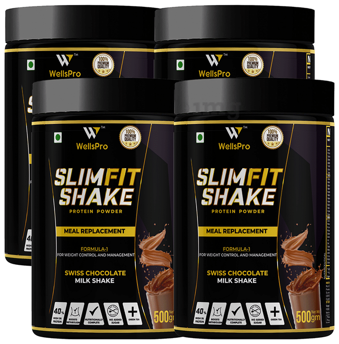 WellsPro Slimfit Shake Protein Powder Swiss Chocolate