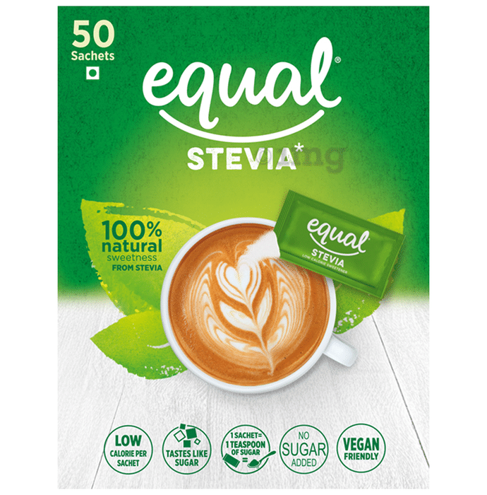 Equal Stevia Low Calorie Sweetener Sachet (50 Each)