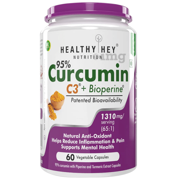 HealthyHey 95% Curcumin C3 + Bioperine Vegicap