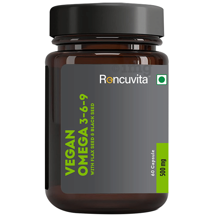 Roncuvita Vegan Omega 3 6 9 Capsule with Flax Seed & Black Seed
