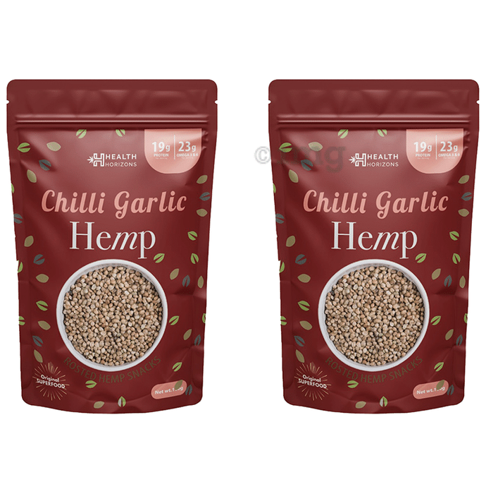 Health Horizons Chilli Garlic Roasted Hemp Seeds (100gm Each)