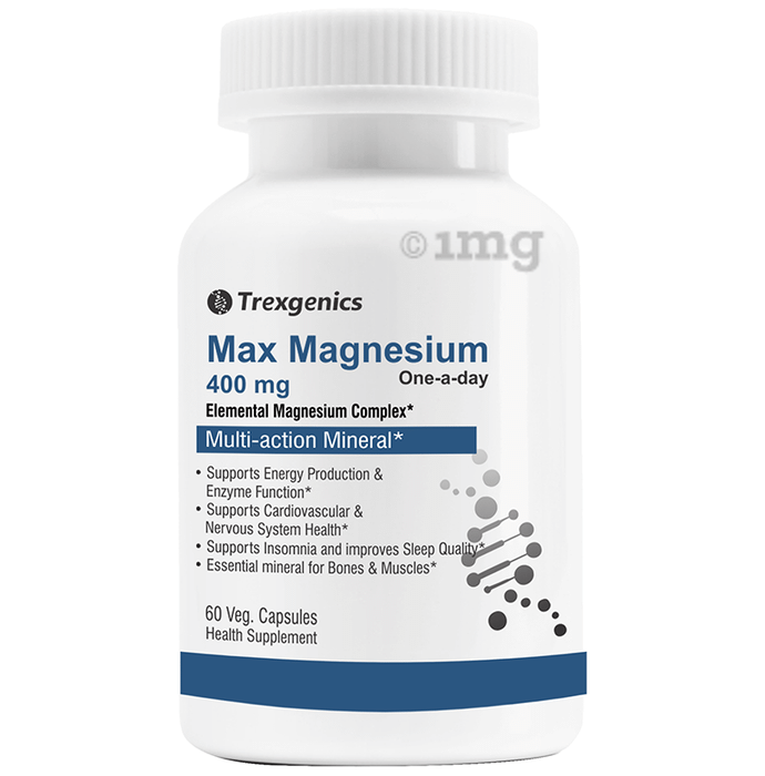 Trexgenics Max Magnesium 400mg Veg. Capsules