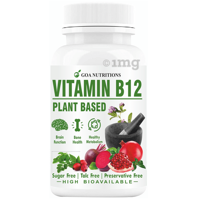 Goa Nutritions Vitamin B12 Plant Based Tablet Sugar Free