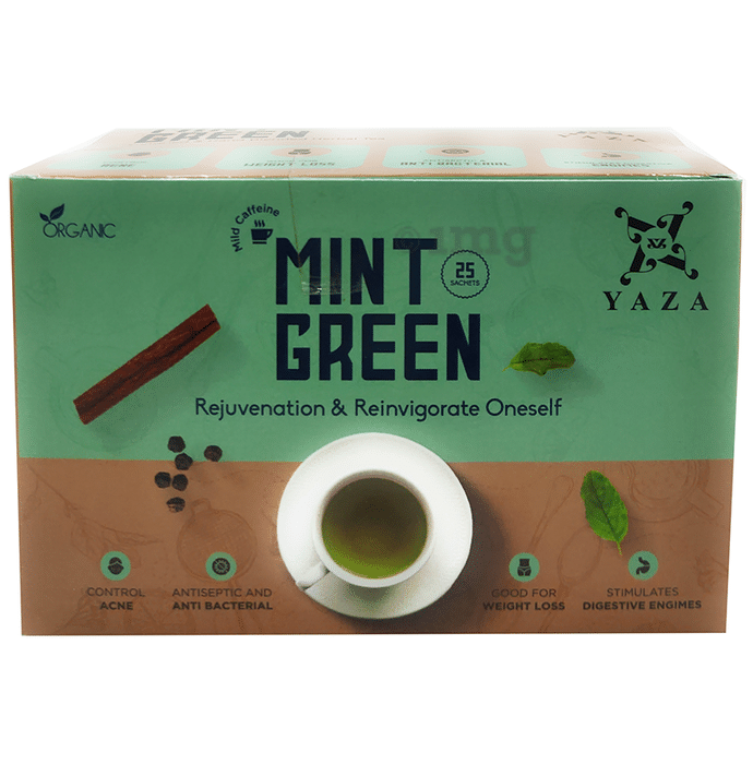 Yaza Mint Green Organic Tea Sachet (2gm Each)
