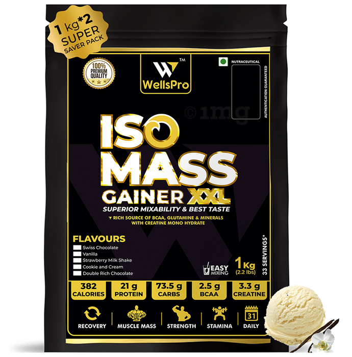 WellsPro Iso Mass Gainer XXL (1kg Each) Vanilla