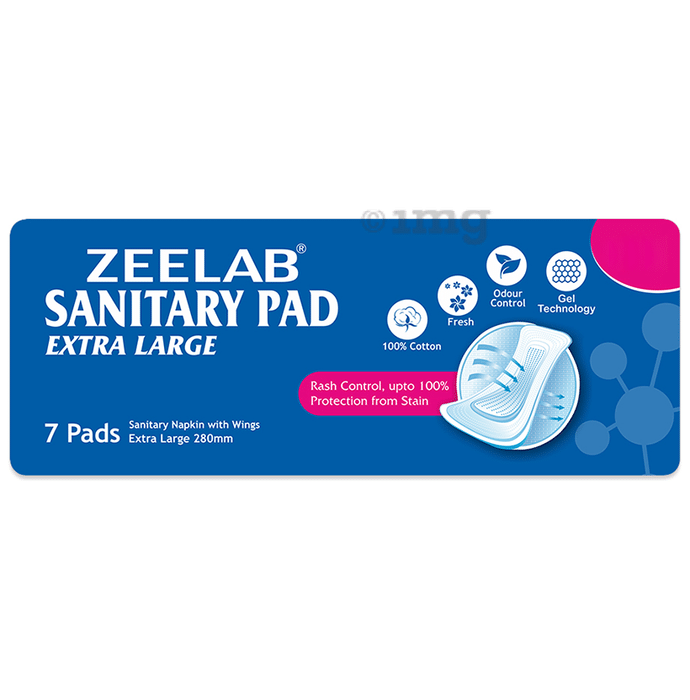 Zeelab Sanitary Pad With Wings XL