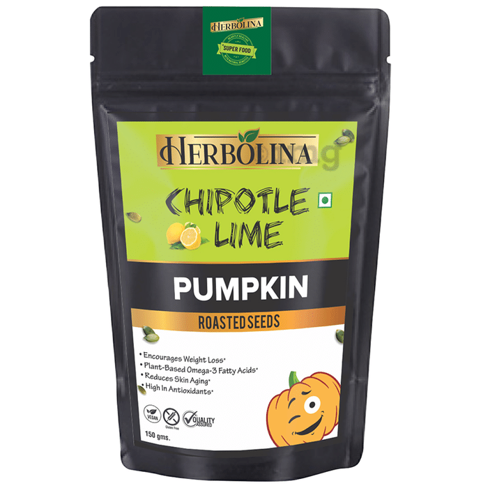 Herbolina Pumpkin Roasted Seeds (150gm Each) Chipotle Lime