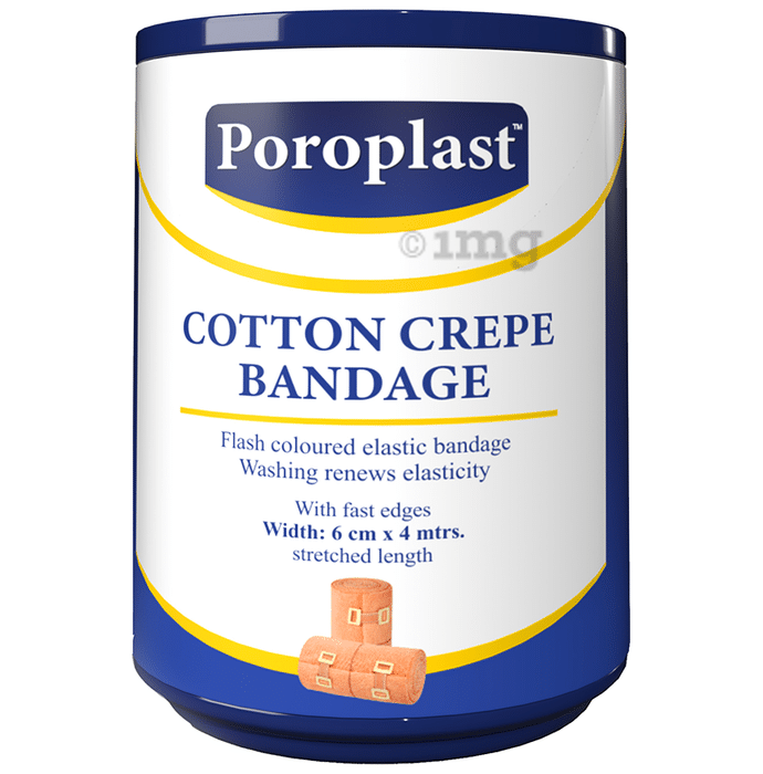 Poroplast Cotton Crepe Bandage 6cm x 4m