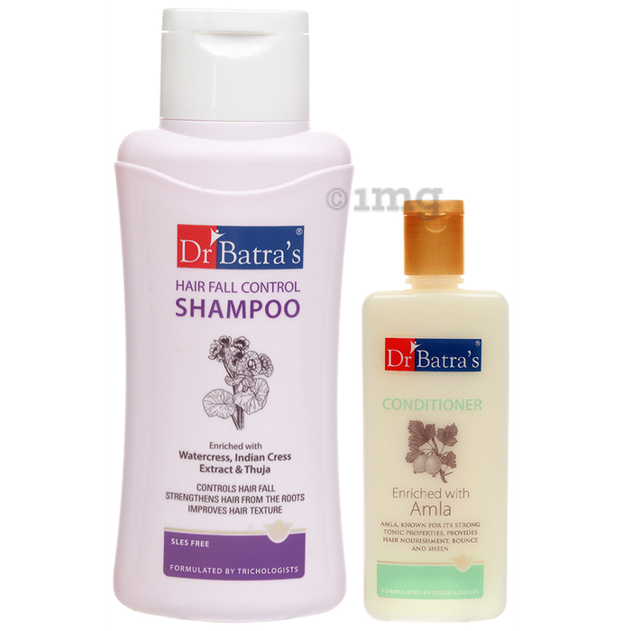 Dr Batra's Combo Pack of Hair Fall Control Shampoo 500ml and Conditioner 200ml