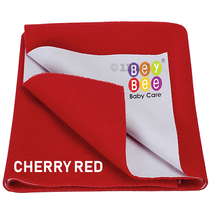Bey Bee Waterproof Baby Bed Protector Dry Sheet for New Born Babies (70cm X 50cm) Small Red