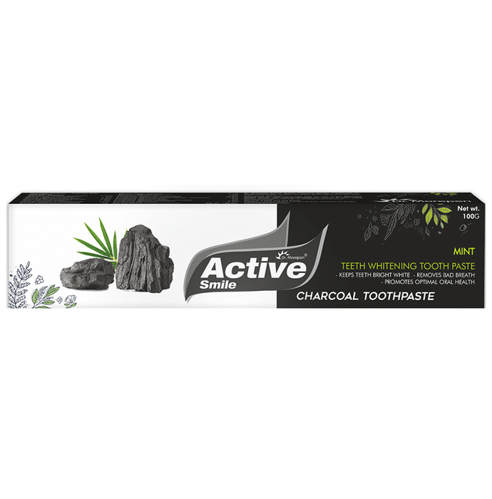 Dr. Morepen Active Smile Charcoal Teeth Whitening Toothpaste Mint