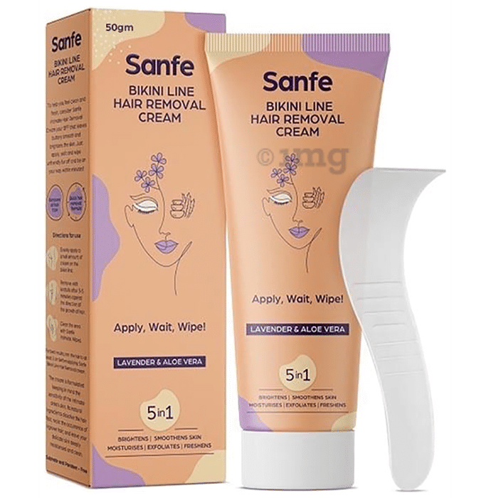 Sanfe Bikini Line Hair Removal Cream (50gm Each) Lavender & Aloe Vera