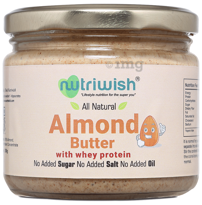 Nutriwish All Natural Almond Butter with Whey Protein