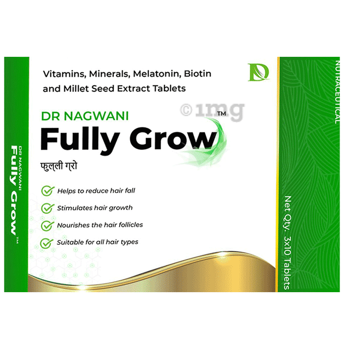 Dr Nagwani Fully Grow Multivitamin Biotin Tablet for Hair Volume/Density with Amino Acids