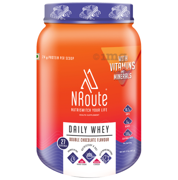 Nroute Daily Whey Protein Double Chocolate Powder