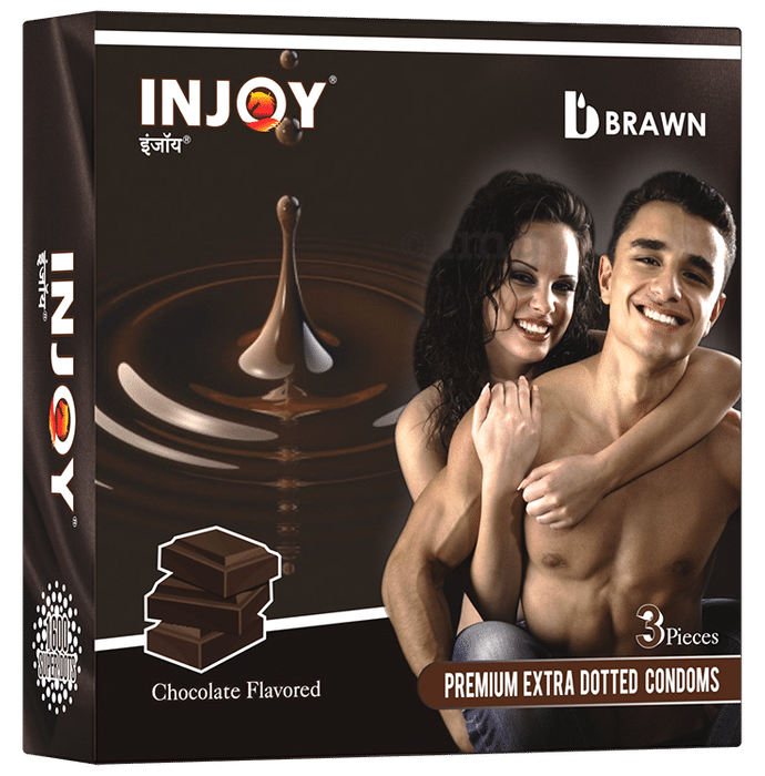 Injoy Premium Extra Dotted Condom Chocolate