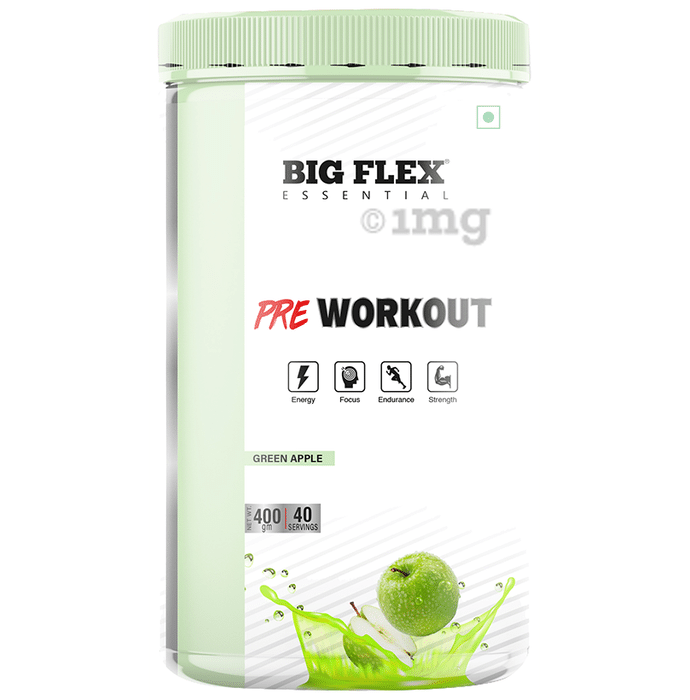 Big Flex Pre Workout Powder Green Apple