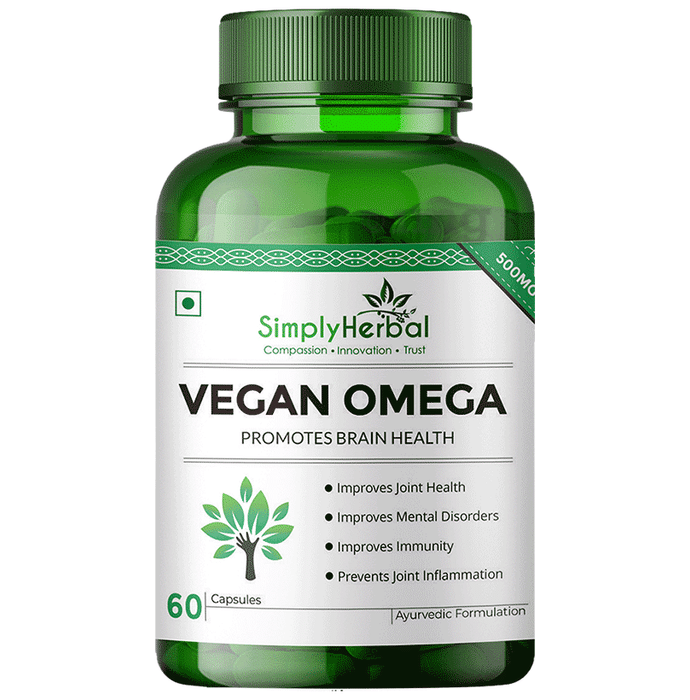 Simply Herbal Vegan Omega Vegetarian Capsules