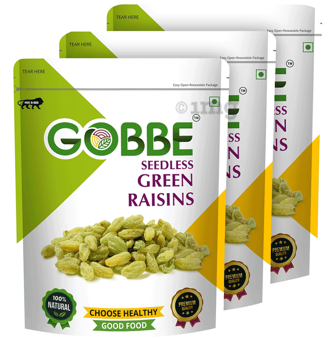Gobbe Green Raisins (200gm Each)