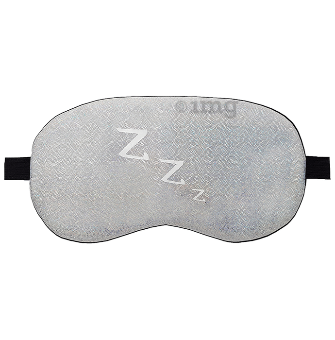 Jenna Sleeping Eye Mask for Insomnia, Puffy Eyes and Dark Circles ZZZ Silver
