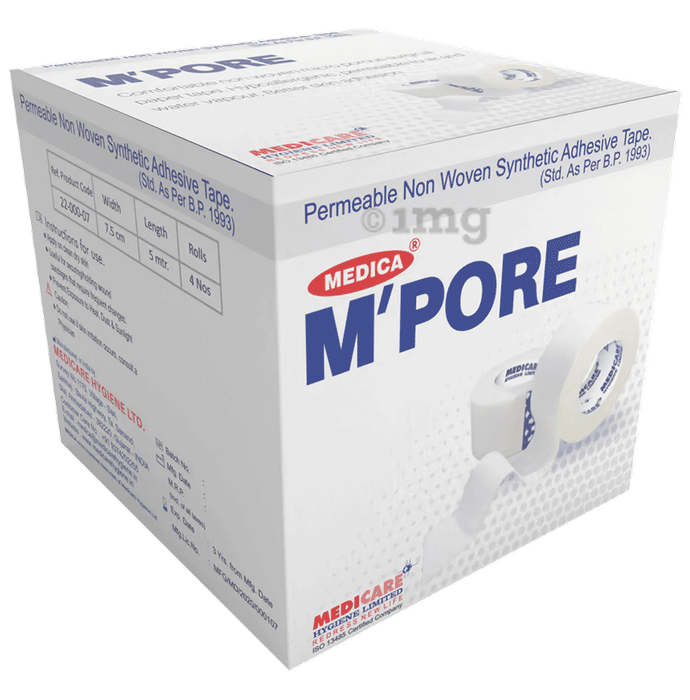 Medica M'pore Microporous Paper Tape 7.5cm x 5m