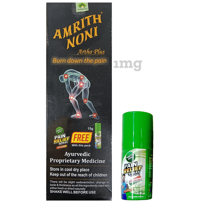 Amrith Noni Artho Plus for Pain Relief with 15gm Pain Relief Spray Free