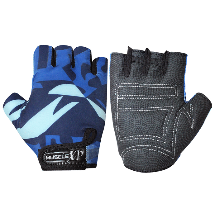 MuscleXP Sports Gloves Blue & Black