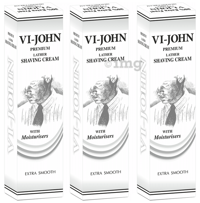 Vi-John Extra Smooth Premium Lather Shaving Cream with Moisturisers (91gm Each)