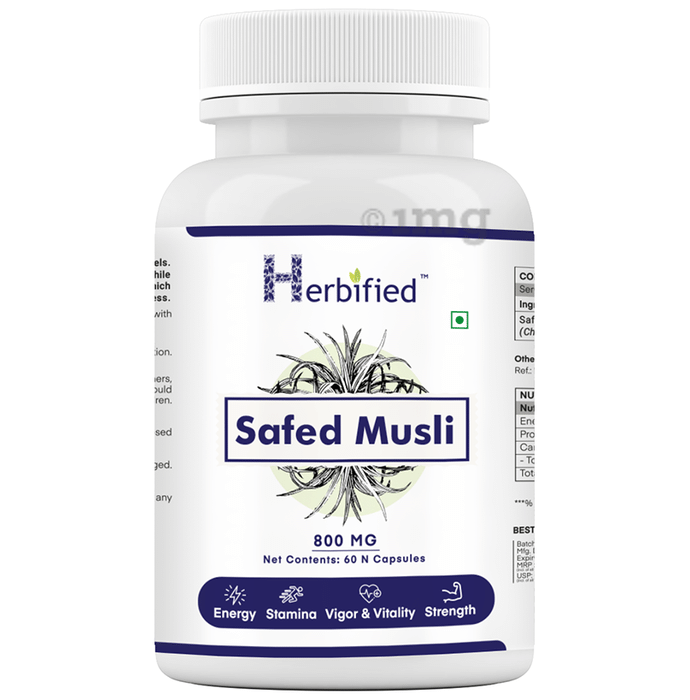 Herbified Safed Musli 800mg Capsule