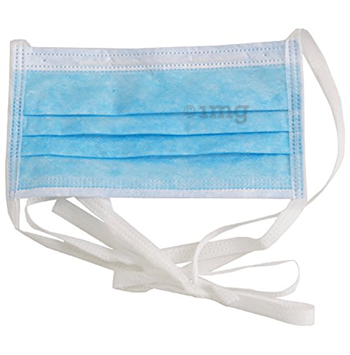 Ultra Care Triple Layer Secure Tie Loop |Elastic| latex-free| Non-Woven | Face Mask