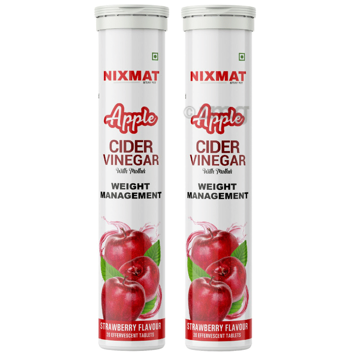 Nixmat Apple Cider Vinegar with Mother Effrevescent Tablet (20 Each) Strawberry