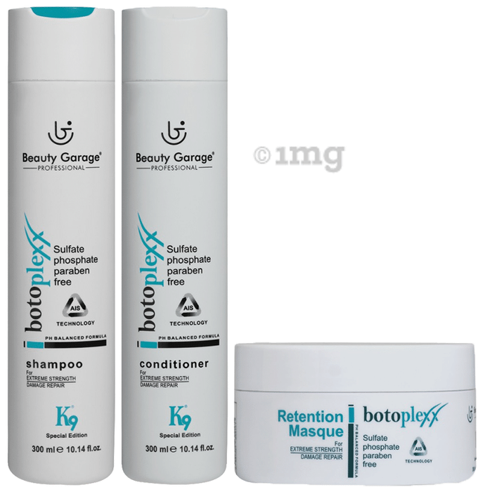 Beauty Garage Combo Pack of K9 Botoplexx Shampoo (300ml), K9 Botoplexx Conditioner (300ml) & K9 Botoplexx Retention Masque (300ml)
