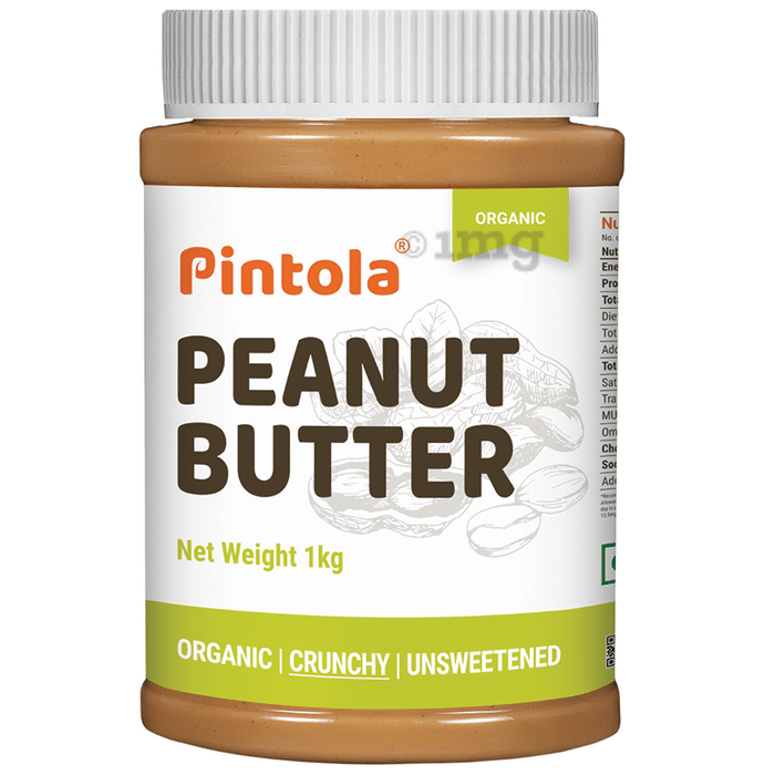 Pintola Organic Peanut Butter Unsweetened Butter Crunchy Unsweetened