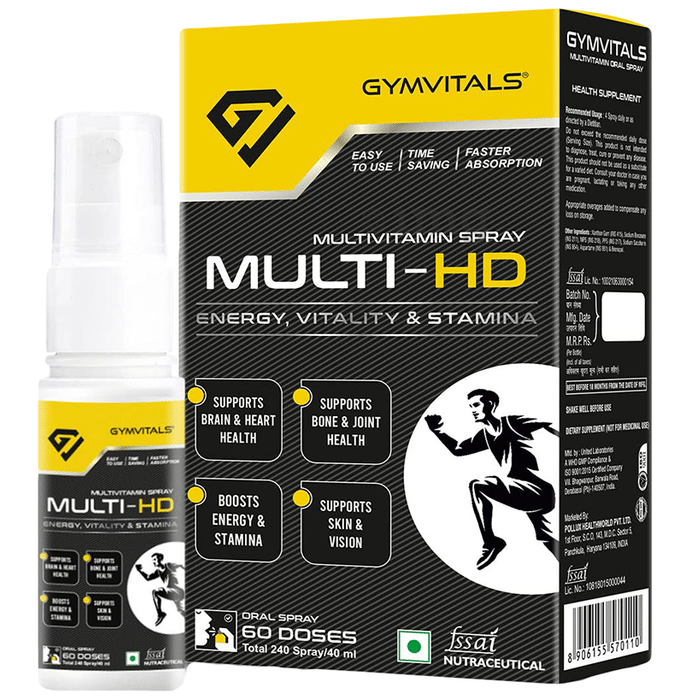 Gymvitals Multi-HD Multivitamins Oral Spray