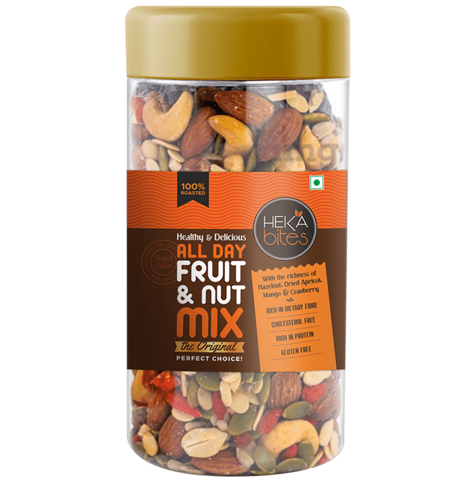 Heka Bites Healthy & Delicious All Day Fruit & Nut Mix | Protein Rich & Gluten Free